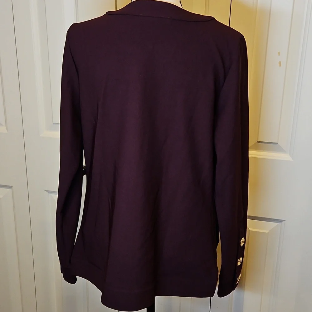 BOSTON PROPER Purple amd Gold Utility Jacket with Modern Silhouette XS Zipup - Picture 8 of 11